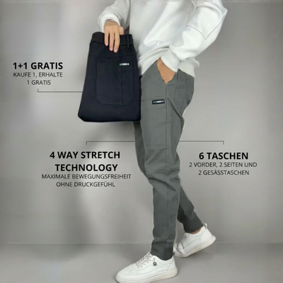 TOMMASO - PANTALON CARGO STRETCH PREMIUM