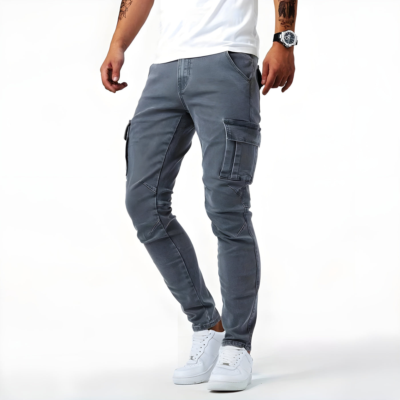 Samuel™ | Pantalon cargo en denim stretch