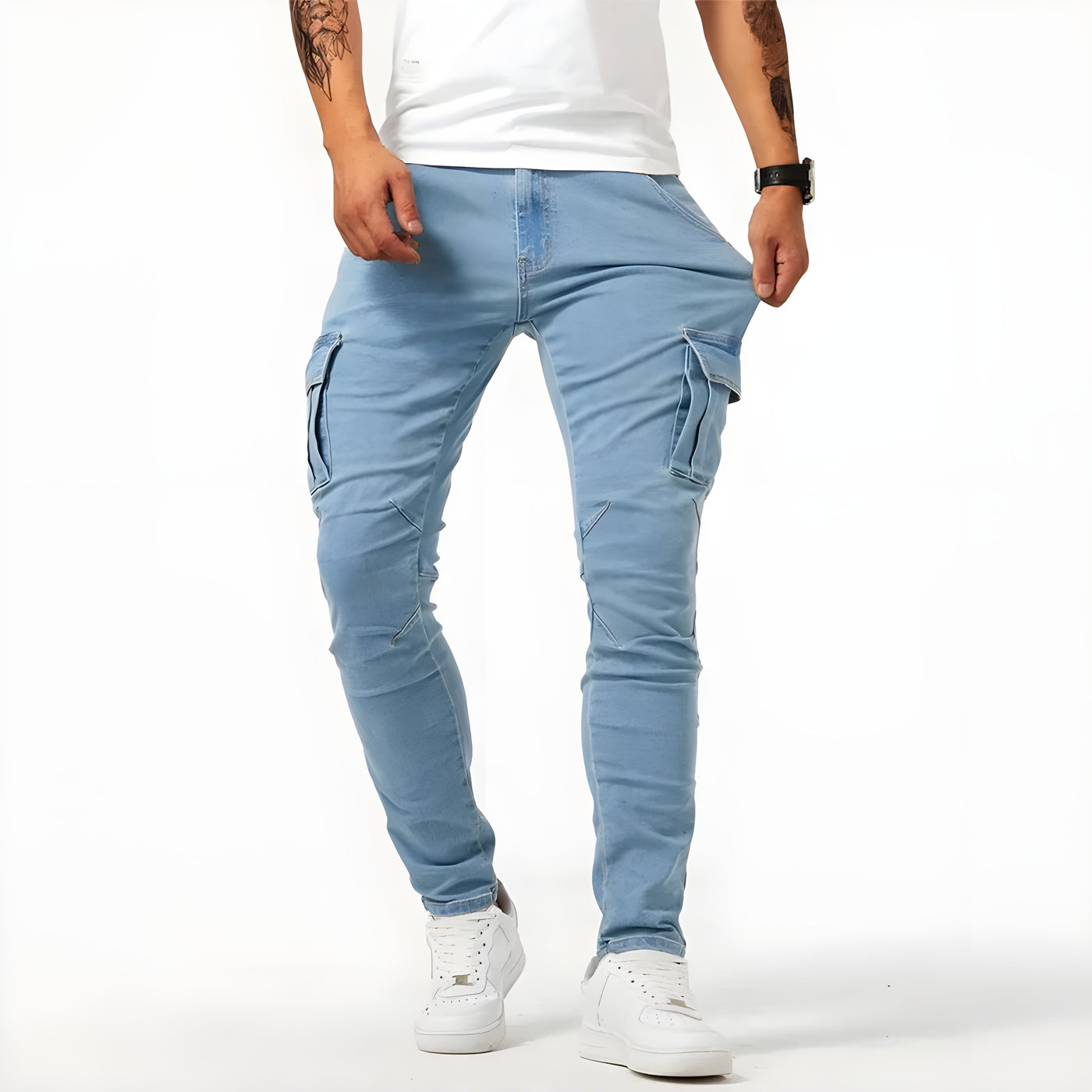 Samuel™ | Pantalon cargo en denim stretch