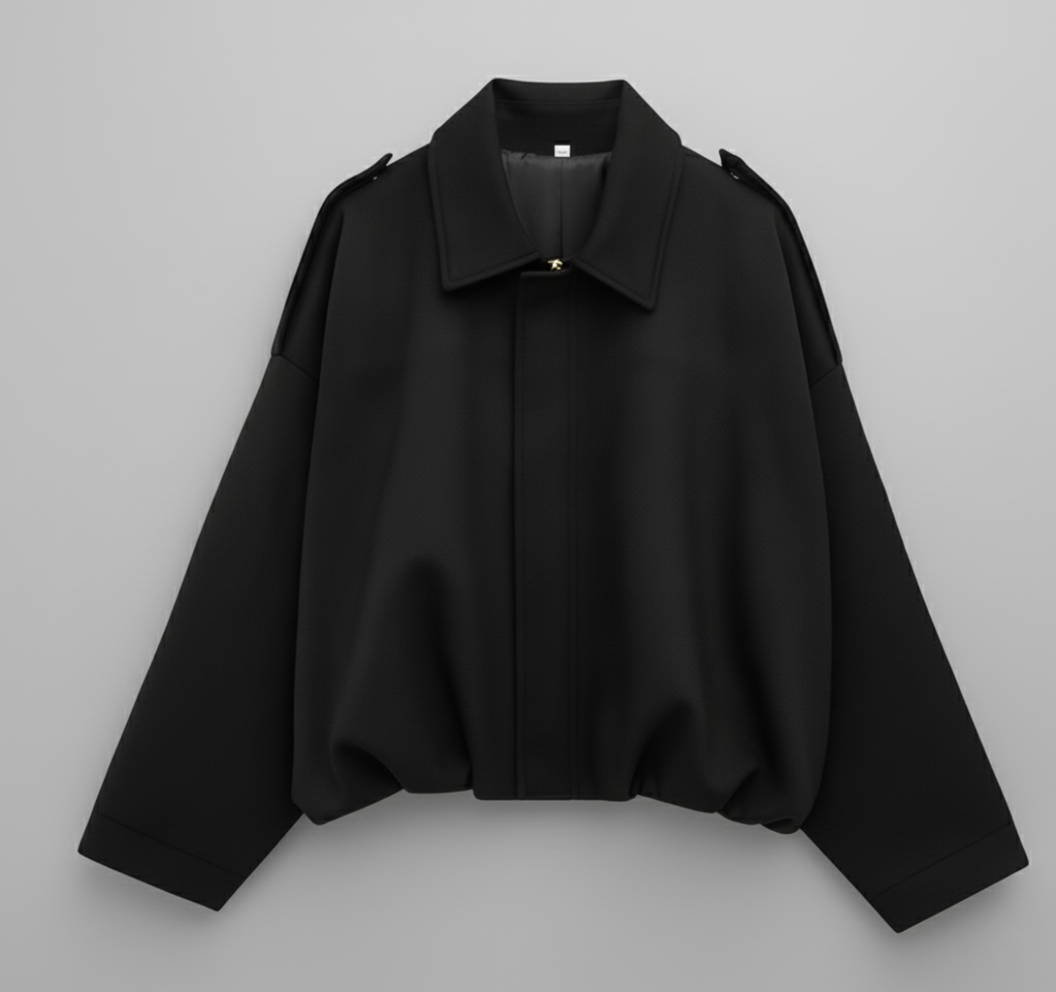 Lina – Bomber oversize en cuir sauvage