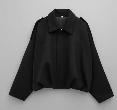 Lina – Bomber oversize en cuir sauvage