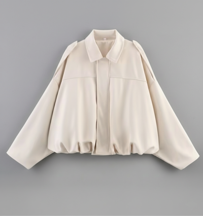 Lina – Bomber oversize en cuir sauvage