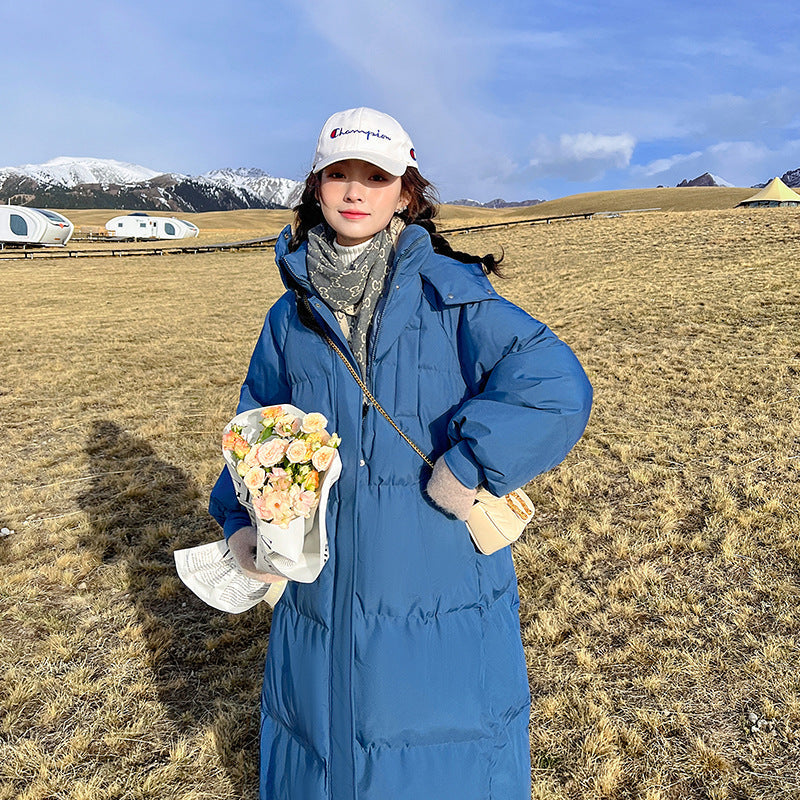 GIGATY - Manteau long classique à capuche et rembourrage épais