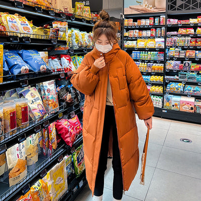 GIGATY - Manteau long classique à capuche et rembourrage épais