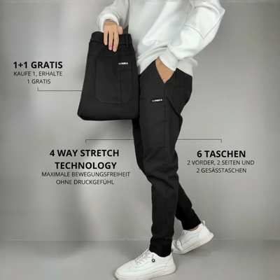 TOMMASO - PANTALON CARGO STRETCH PREMIUM